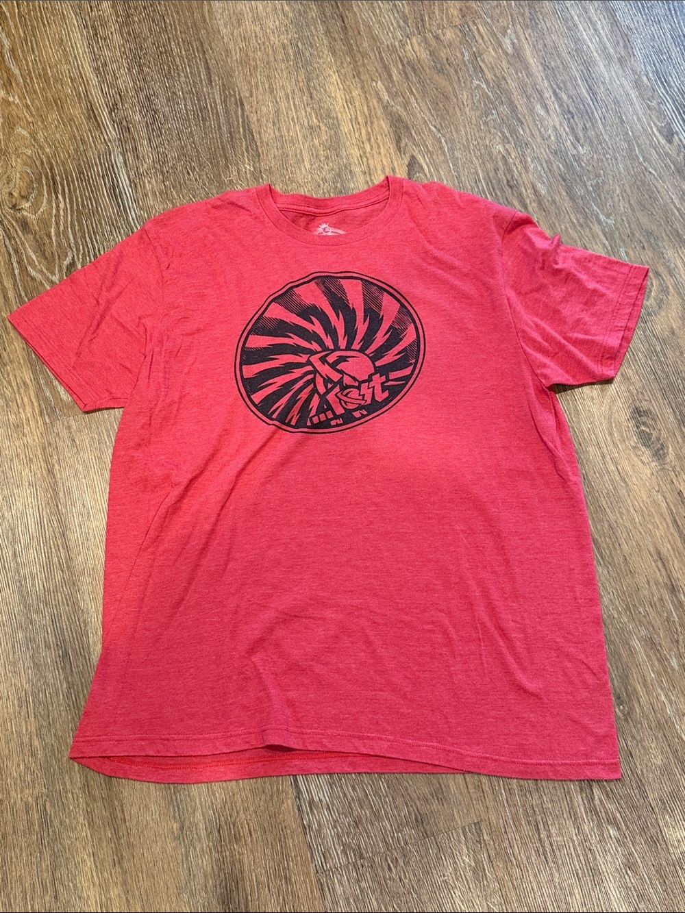 Affliction Red Short Sleeve Graphic Crewneck Tee